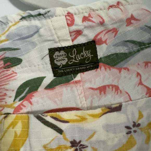 Lucky Brand Tropical Floral Print Capri Cargo Pants, Sz 12 - Picture 7 of 16